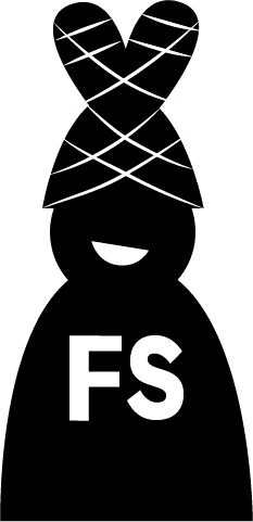 An early direction: the mark drawn as a standalone character